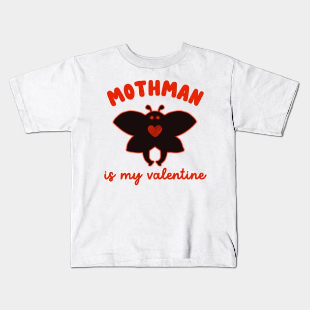 mothman is my valentine Kids T-Shirt by goblinbabe